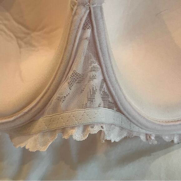 Rachel By Rachel Roy light pink lace padded bra 38DD gold tone accents6 - Picture 13 of 16